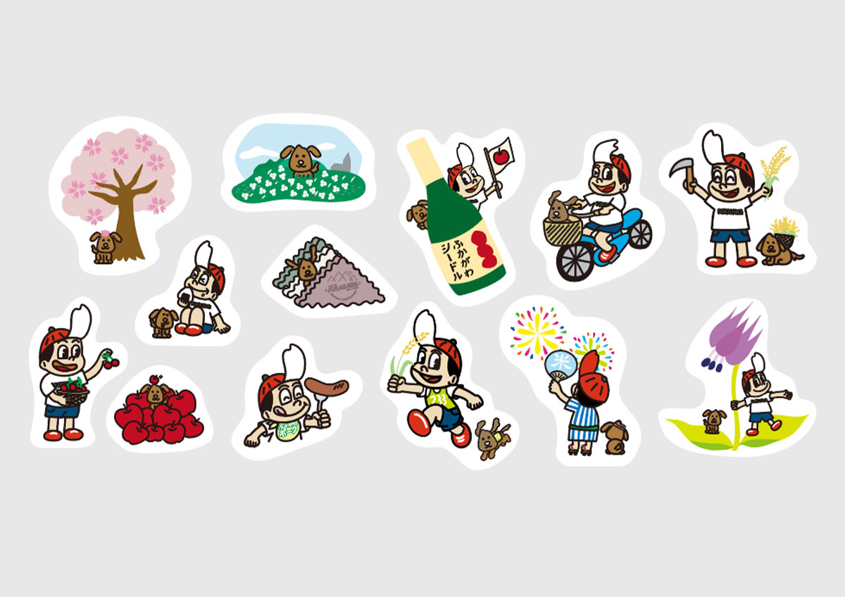 深川市観光協会 米BOYくんマルチシール